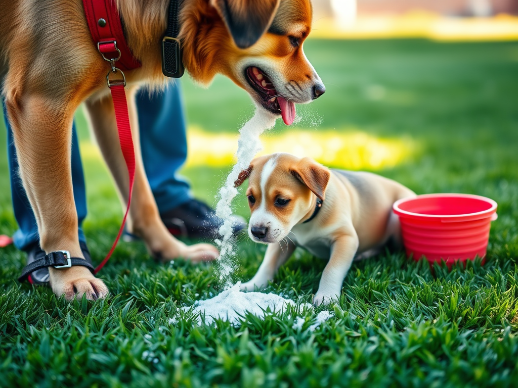 Tips for dog toilet training using EcoPawz CleanUp, switch from messy sprays to powder dog cleanup product. prevent marking. sprinkle and sweep. pet lab pet urine. odour control. revolutionary pet cleaning. DIY poo patrol